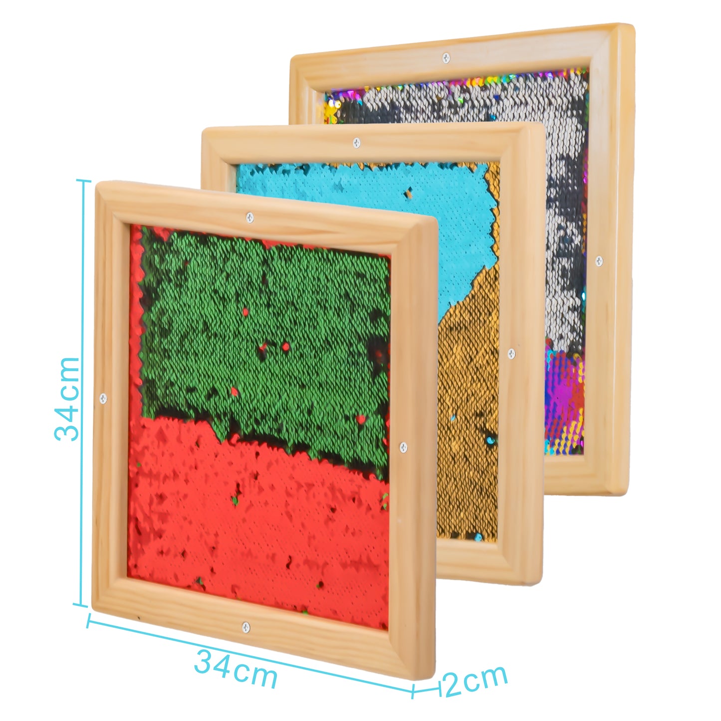 Square double-sided sequin panel