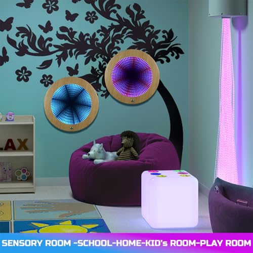 Circle Infinity Mirror Sensory - Wall-Mountable & Floor-Standing