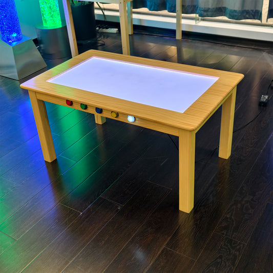 "36'' x 22'' Rainbow Sensory Light Table – Interactive 5-Color LED Table for Kids, Ideal for Sensory Rooms, Classrooms & Preschools"