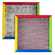 Rainbow Glow Sensory Sequin Board – 33"x33" Interactive Touch Panel with Padded Rainbow Frame