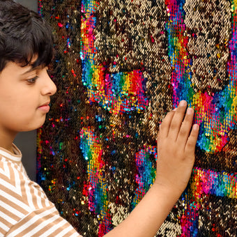Rainbow Glow Sensory Sequin Board – 33