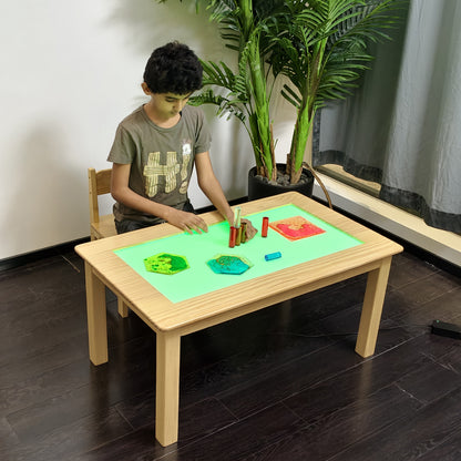 "36'' x 22'' Rainbow Sensory Light Table – Interactive 5-Color LED Table for Kids, Ideal for Sensory Rooms, Classrooms & Preschools"