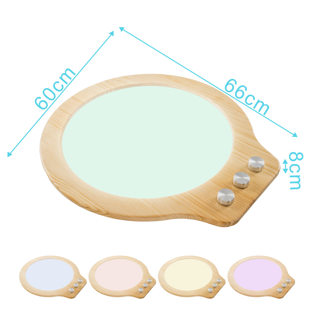 Rainbow Glow Sensory Light Pad – 26" Round RGB Spin Board for Kids’ Color & Visual Play