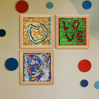 3-Piece Sensory Sequin Wall Panels – Interactive Boards for Kids, Classrooms & Therapy
