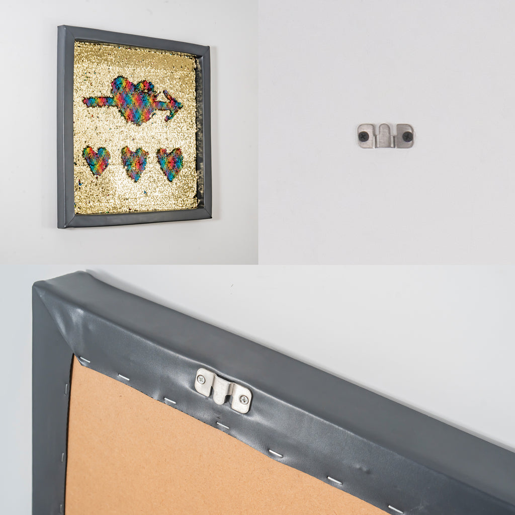 Rainbow Glow Sensory Sequin Board – 33"x33" Interactive Touch Panel with Padded Grey Frame