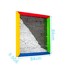 Rainbow Glow Sensory Sequin Board – 33"x33" Interactive Touch Panel with Padded Rainbow Frame