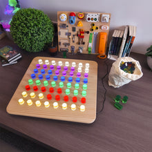 LED Sensory Peg Board – Wall-Mount Acrylic Panel with 64 Pegs for Kids’ Interactive Play