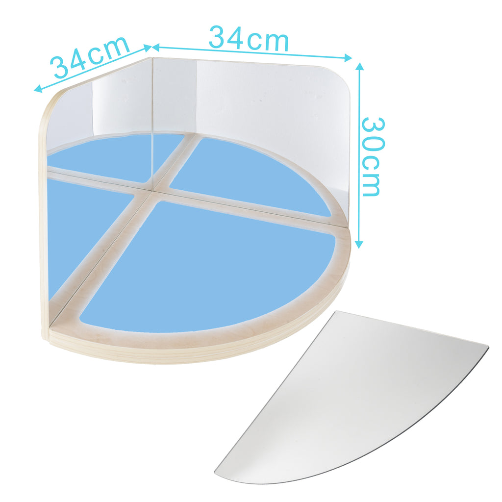 LED Sensory Corner Table – Color-Changing Kids Play Surface with Mirrors for Therapy & Learning