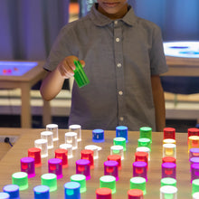 LED Sensory Peg Board – Wall-Mount Acrylic Panel with 64 Pegs for Kids’ Interactive Play