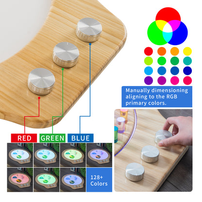 Knob hand adjustable color light game board