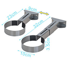 Adjustable Wall Mount for Sensory Bubble Tube | Dual-Ring 10–19cm Holder | Secure Anti-Spill Bracket with Non-Slip Padding & Wide Base