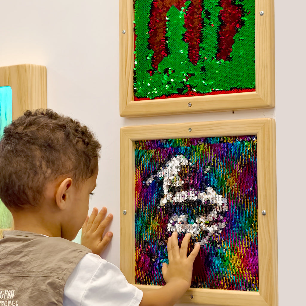 3-Piece Sensory Sequin Wall Panels – Interactive Boards for Kids, Classrooms & Therapy