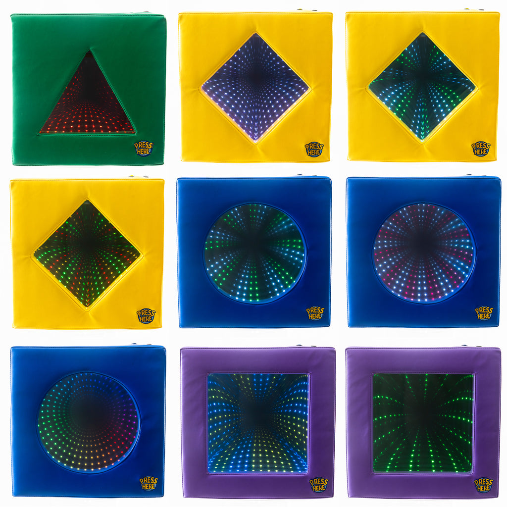 Kids’ Infinity Mirror Set – 4-in-1 Rechargeable Light Tunnel for Schools & Therapy Rooms