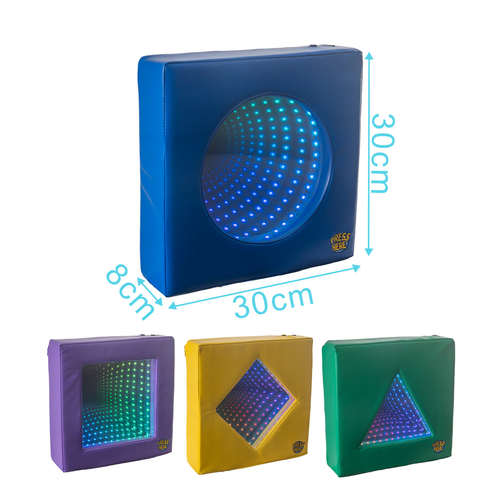 Kids’ Infinity Mirror Set – 4-in-1 Rechargeable Light Tunnel for Schools & Therapy Rooms