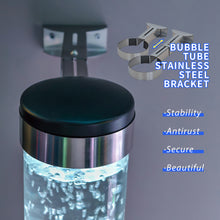 Adjustable Wall Mount for Sensory Bubble Tube | Dual-Ring 10–19cm Holder | Secure Anti-Spill Bracket with Non-Slip Padding & Wide Base