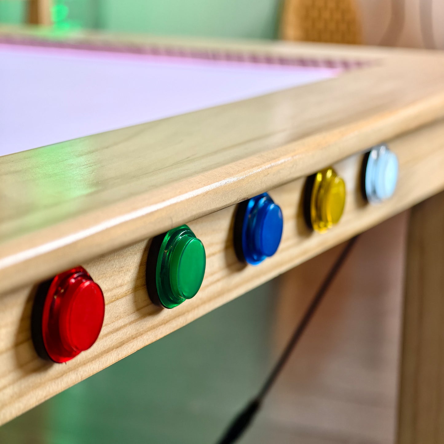 "36'' x 22'' Rainbow Sensory Light Table – Interactive 5-Color LED Table for Kids, Ideal for Sensory Rooms, Classrooms & Preschools"