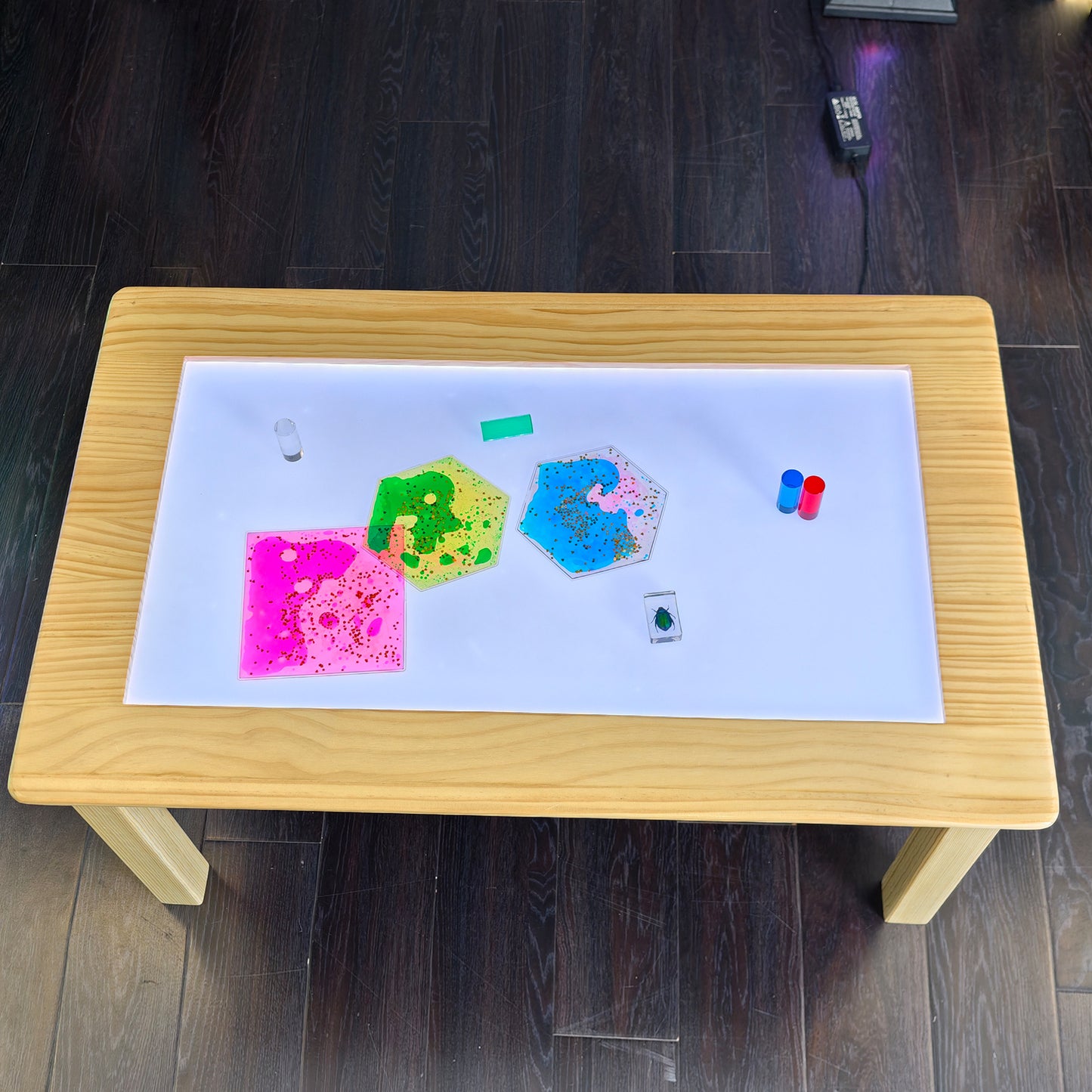 "36'' x 22'' Rainbow Sensory Light Table – Interactive 5-Color LED Table for Kids, Ideal for Sensory Rooms, Classrooms & Preschools"
