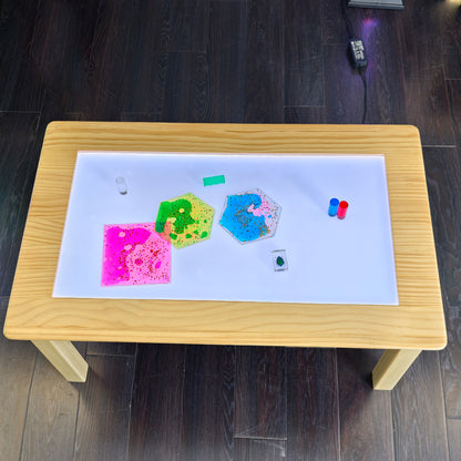 "36'' x 22'' Rainbow Sensory Light Table – Interactive 5-Color LED Table for Kids, Ideal for Sensory Rooms, Classrooms & Preschools"
