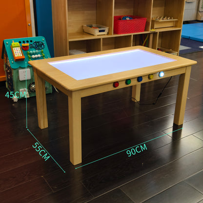 "36'' x 22'' Rainbow Sensory Light Table – Interactive 5-Color LED Table for Kids, Ideal for Sensory Rooms, Classrooms & Preschools"
