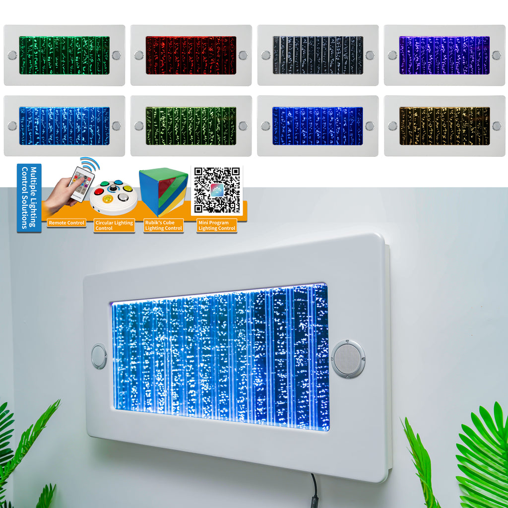 4ft LED Sensory Bubble Wall with Bluetooth Speaker – Wall-Mounted Calming Water Panel