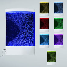 Sensory LED Bubble Wall Panel – Color-Changing Curved Water Feature with Remote | 8-Color Dancing Bubbles for Sensory Room, Home & Classroom