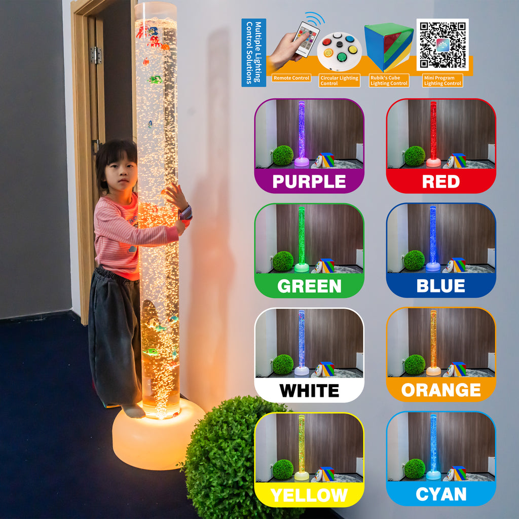 67" LED Sensory Bubble Tube Lamp – Calming Light for Autism & ADHD Therapy