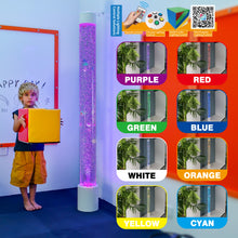 Extra-Large 6FT Sensory Bubble Fish Tube with Remote Control – 8-Color Changing LED Mood Light & Adjustable Wall Mount for Kids & Adults