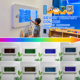 4ft LED Sensory Bubble Wall with Bluetooth Speaker – Wall-Mounted Calming Water Panel