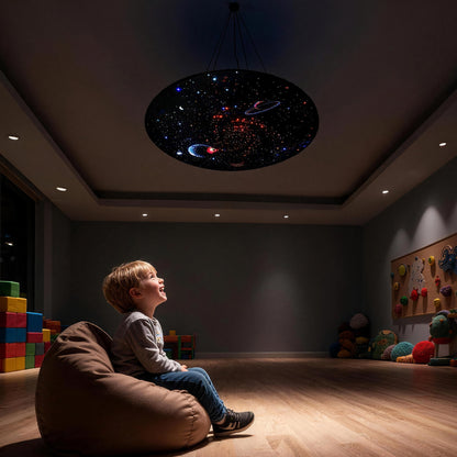Galaxy Fiber Optic Ceiling Light for Sensory Rooms – Starry Sky LED Ceiling Lamp with 7-Color Lighting Modes