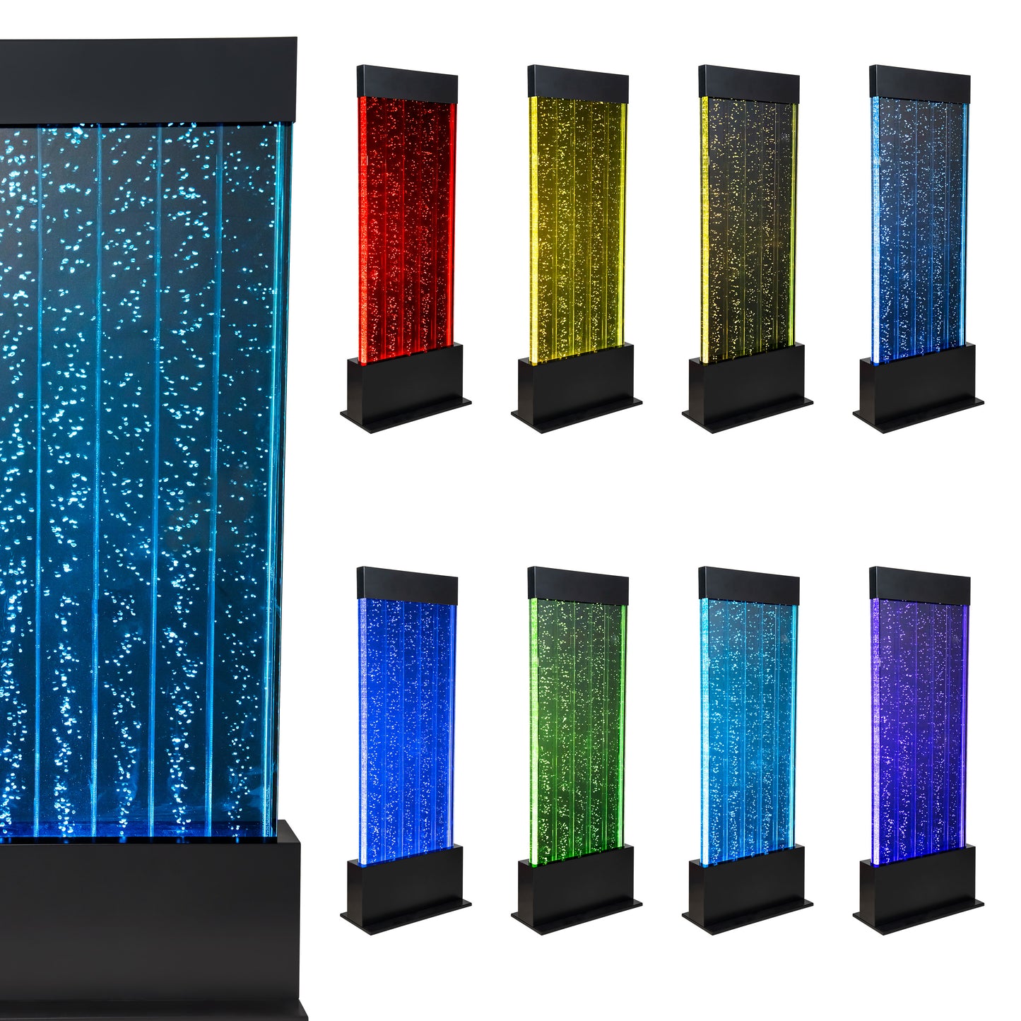 47” LED Sensory Bubble Wall Fountain – Color-Changing Water Panel with Remote & App Control for Sensory Rooms, Schools & Home