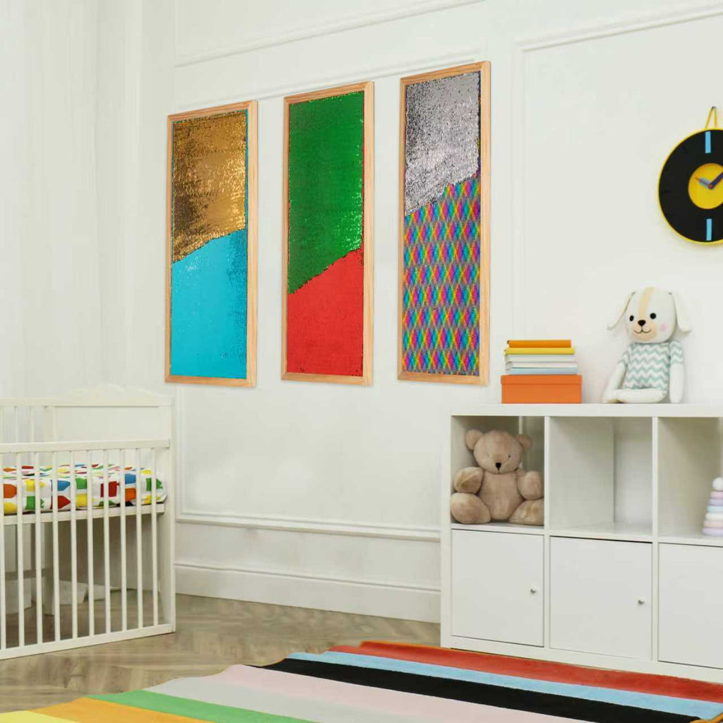 3-Piece Sensory Wall Panels – 43x23 Boards with Wooden Frame for Kids, Therapy Rooms & Classrooms