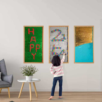 3-Piece Sensory Wall Panels – 43x23 Boards with Wooden Frame for Kids, Therapy Rooms & Classrooms