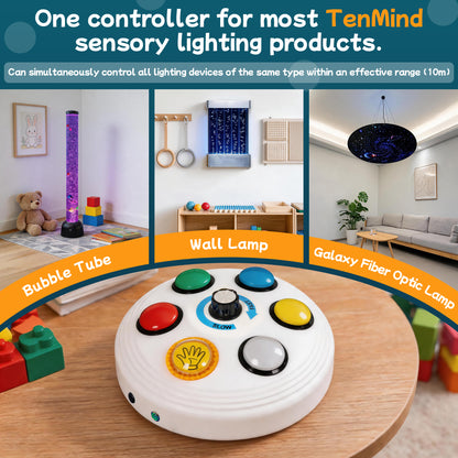 Rechargeable Button Controller 2.0 – Universal Remote for Bubble Tube, Bubble Wall Lights & Galaxy Fiber Optic Lamp
