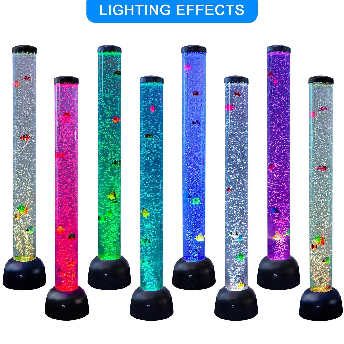 3.3ft Sensory Bubble Fish Aquarium Lamp with Remote