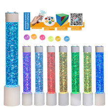 8-Color LED Sensory Bubble Tube Lamp – 110 cm Acrylic Water Column with Floating Fish & Remote Control-Therapy Light fo rSensory & Relaxation Décor