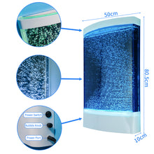 Sensory LED Bubble Wall Panel – Color-Changing Curved Water Feature with Remote | 8-Color Dancing Bubbles for Sensory Room, Home & Classroom