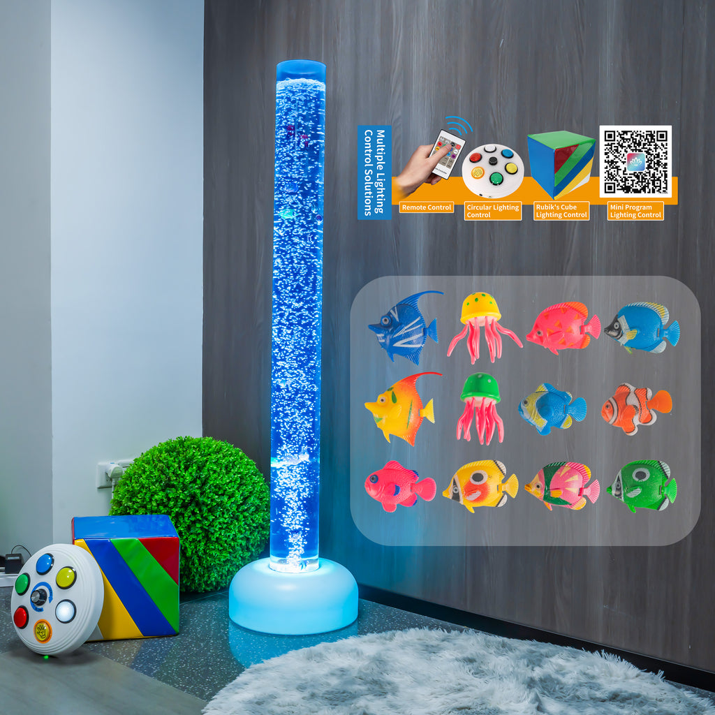 67" LED Sensory Bubble Tube Lamp – Calming Light for Autism & ADHD Therapy