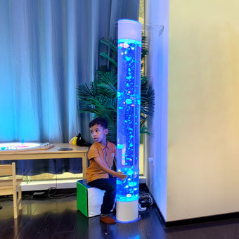 Jumble Beads Sensory Bubble Lamp – Tall LED Color-Changing Bubble Tube for Kids, Autism Therapy, Relaxation & Home Calm Corner