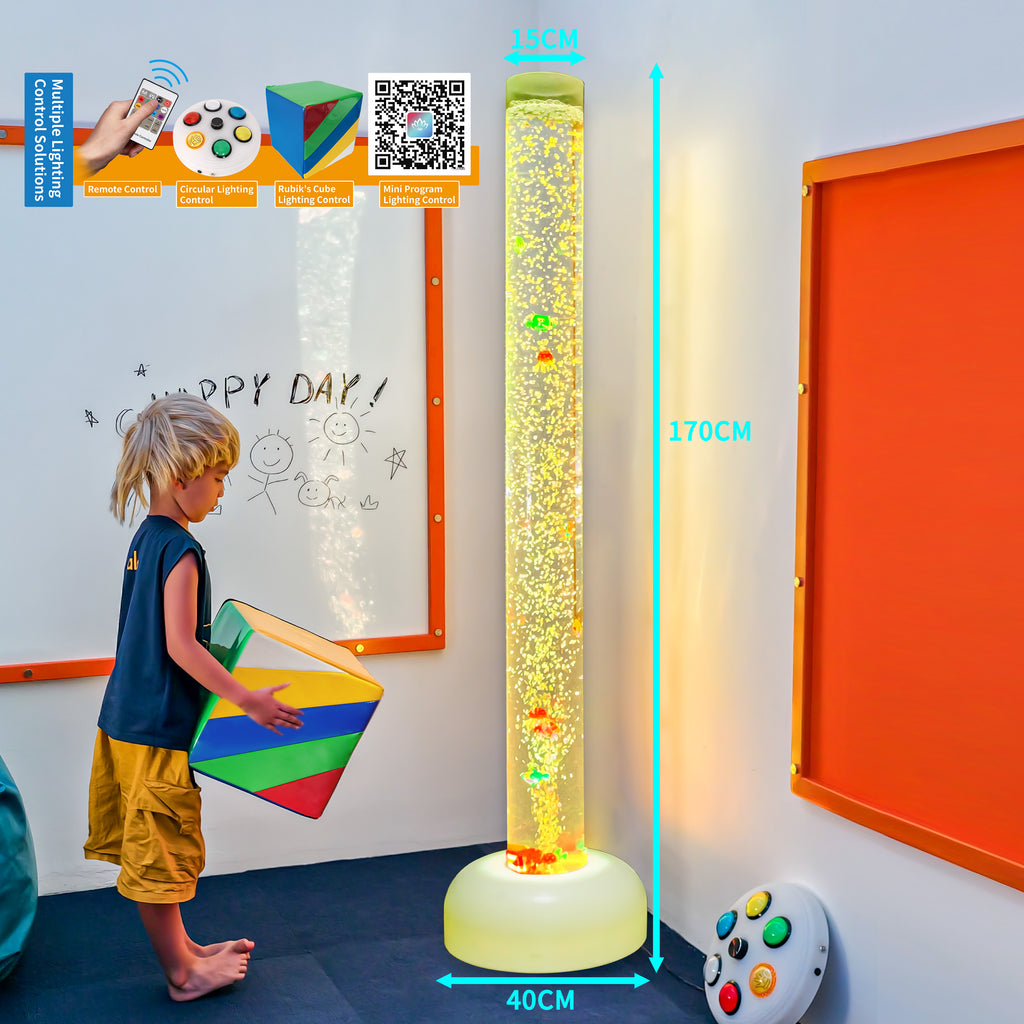 67" LED Sensory Bubble Tube Lamp – Calming Light for Autism & ADHD Therapy