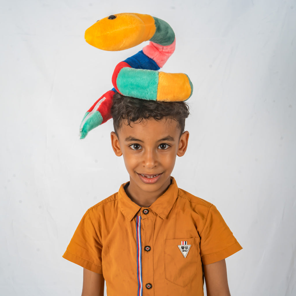 Bendable Sensory Snake Plush – 42" Fidget Toy for Kids with Multi-Textured Fabric (Short-Haired)