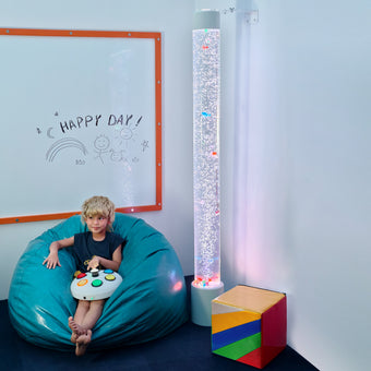 Extra-Large 6FT Sensory Bubble Fish Tube with Remote Control – 8-Color Changing LED Mood Light & Adjustable Wall Mount for Kids & Adults