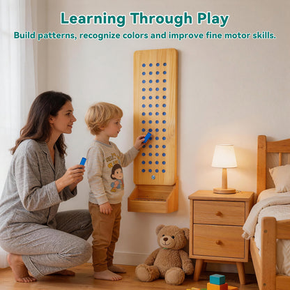 Small Wall-Mounted Sensory Light Peg Board – Creative LED Wall Toy For Sensory Room & Home