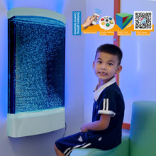 Sensory LED Bubble Wall Panel – Color-Changing Curved Water Feature with Remote | 8-Color Dancing Bubbles for Sensory Room, Home & Classroom
