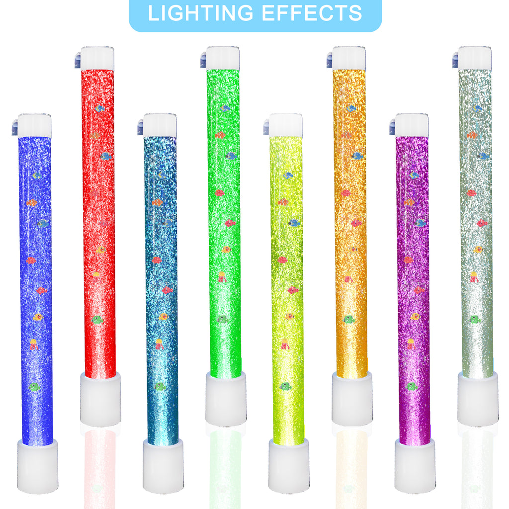 Extra-Large 6FT Sensory Bubble Fish Tube with Remote Control – 8-Color Changing LED Mood Light & Adjustable Wall Mount for Kids & Adults