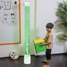 Extra-Large 6FT Sensory Bubble Fish Tube with Remote Control – 8-Color Changing LED Mood Light & Adjustable Wall Mount for Kids & Adults