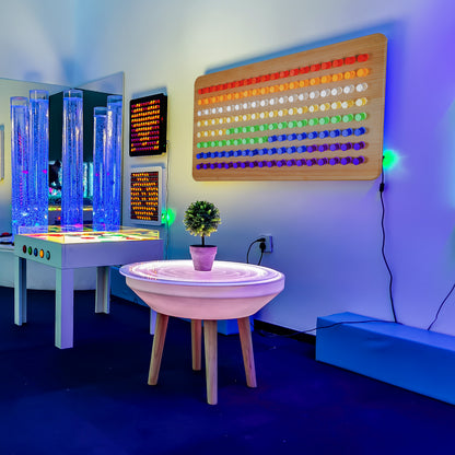 Wall-Mounted LED Sensory Peg Board – Interactive Light & Color Learning Panel