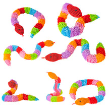 42” Bendable Sensory Snake Plush Toy – Multi-Texture Fidget for Tactile Play & OT Therapy
