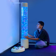 8-Color LED Sensory Bubble Tube Lamp – 110 cm Acrylic Water Column with Floating Fish & Remote Control-Therapy Light fo rSensory & Relaxation Décor