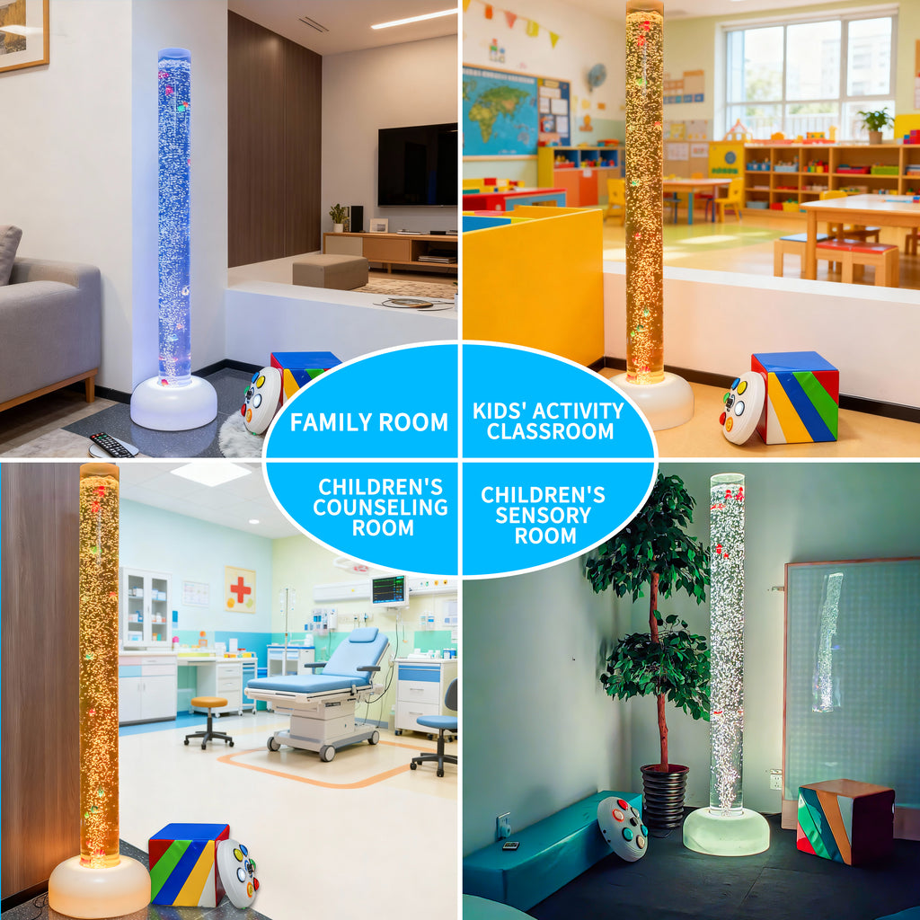 67" LED Sensory Bubble Tube Lamp – Calming Light for Autism & ADHD Therapy