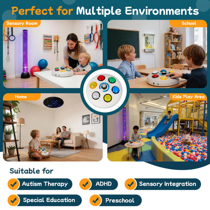 Rechargeable Button Controller 2.0 – Universal Remote for Bubble Tube, Bubble Wall Lights & Galaxy Fiber Optic Lamp